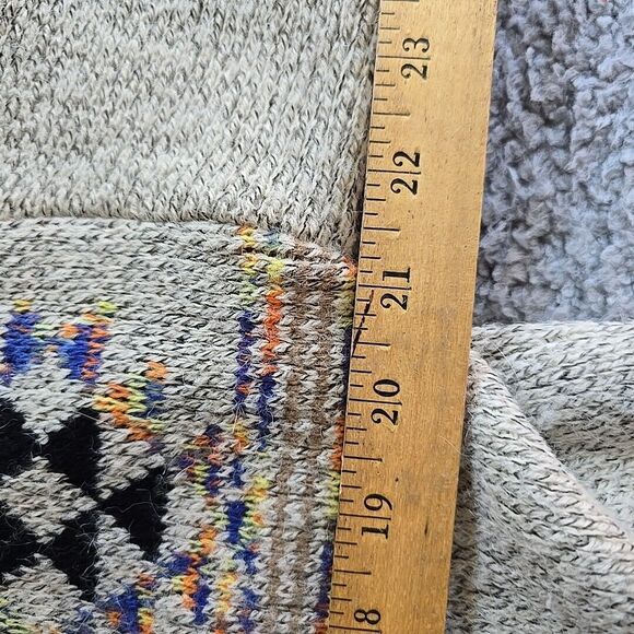 Debut Tan Southwest Cozy Cardigan Sweater Soft Southwest M/L Cotton Blend - Picture 9 of 10